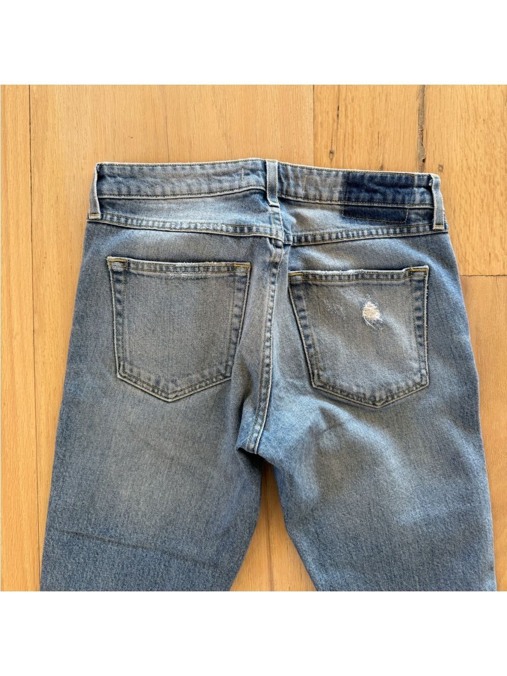AMO Stix in Soulmate Destroy Jeans Distressed Light Wash Denim Size 27 - Picture 5 of 7